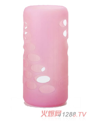 硅膠粉色奶瓶套