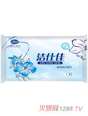 潔仕佳通用清潔濕巾1片