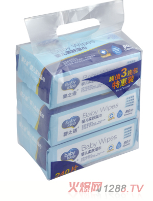 嬰之語(yǔ)嬰兒柔膚濕巾80片三連包