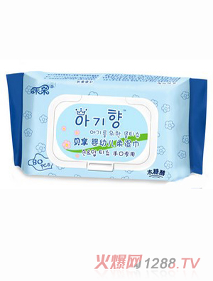 禾采嬰幼兒柔濕巾80片加蓋啟封裝