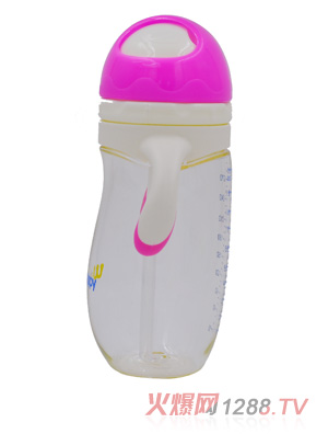 喂嗨皮300ml旋轉(zhuǎn)蘑菇頭PA學飲杯紅色