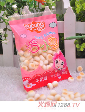 一揚牛奶味溶小豆18克紅色包裝