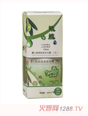 樹(shù)袋熊橄欖嬰兒倍潤(rùn)洗發(fā)沐浴露二合一300ml