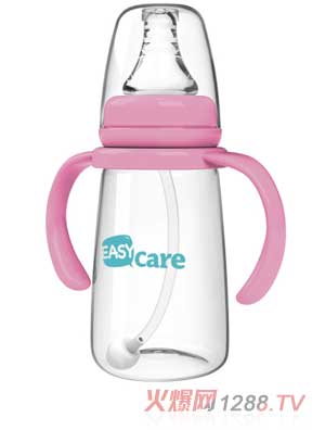 伊斯卡爾160mlPP自動標準口徑奶瓶（紅）