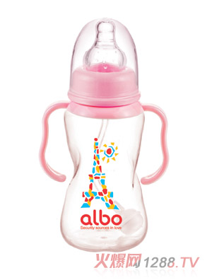 愛(ài)樂(lè)寶150ml標(biāo)口PP自動(dòng)奶瓶粉紅
