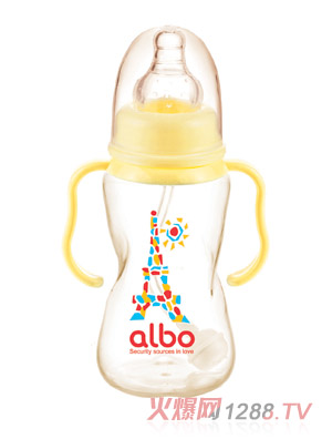 愛(ài)樂(lè)寶150ml標(biāo)口PP自動(dòng)奶瓶黃