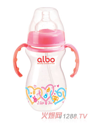 愛(ài)樂(lè)寶270mlPP葫蘆奶瓶水杯組合裝紅