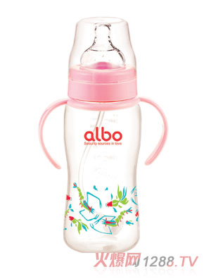 愛(ài)樂(lè)寶300mlPP自動(dòng)奶瓶粉紅