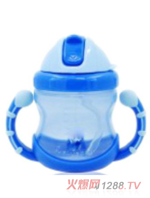 陽光兔210ML滑蓋訓(xùn)練吸管杯藍(lán)色