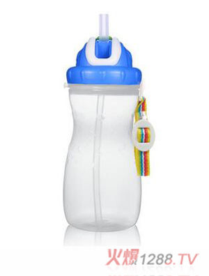 母愛兒童背帶學飲杯550ML 藍白