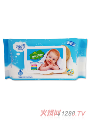 永潤(rùn)可愛貝貝嬰兒手口潔膚濕巾（藍(lán)）70片