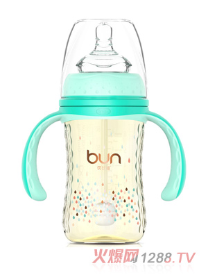 貝優(yōu)能喝護(hù)型帶柄自動(dòng)寬口PPSU奶瓶180ml