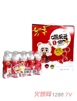 滋特美嘴樂(lè)多兒童乳酸菌乳飲料 草莓味 20瓶箱裝紅色