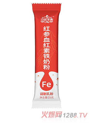完媄平衡紅參血紅素鐵奶粉