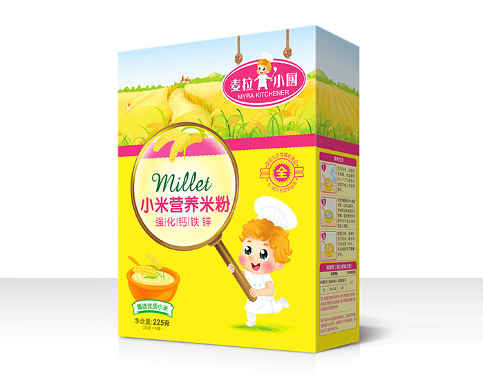 麥拉小廚小米營養(yǎng)米粉盒裝強化鈣鐵鋅