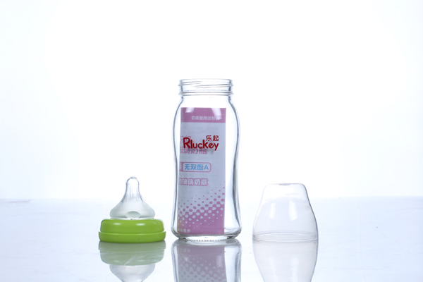 樂起玻璃奶瓶無柄綠色