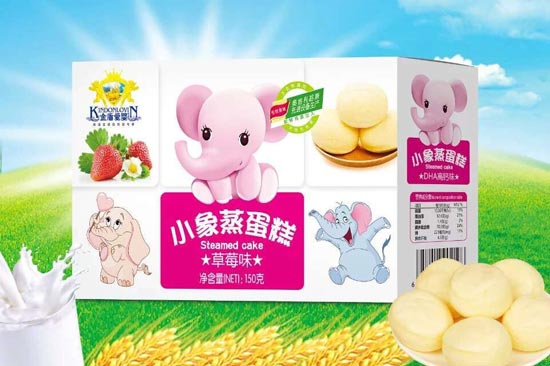 金盾愛(ài)嬰扇貝蒸蛋糕草莓味