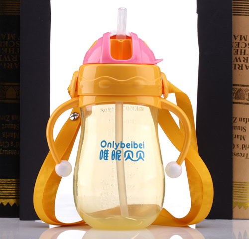 唯昵貝貝自動(dòng)吸管水杯橙色