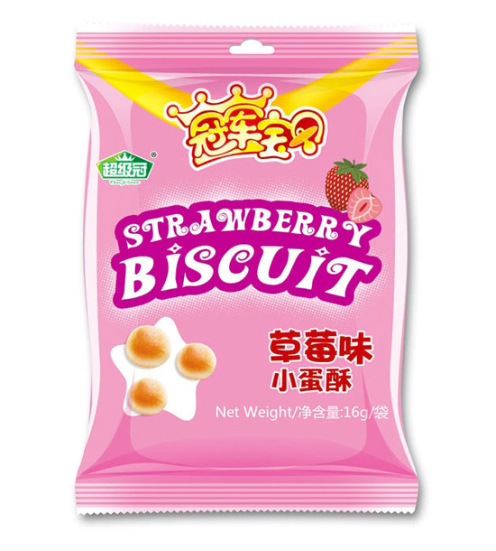 冠軍寶貝5連包草莓味小蛋酥