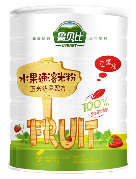 魯貝比玉米紅棗配方水果速溶米粉聽裝