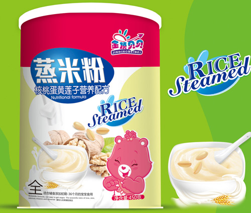 金頂貝貝核桃蛋黃蓮子營(yíng)養(yǎng)配方蒸米粉