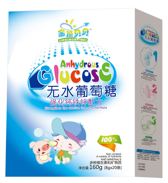金頂貝貝強化鈣鐵鋅配方無水葡萄糖盒裝