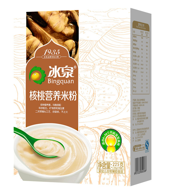 冰泉核桃營養(yǎng)米粉盒裝