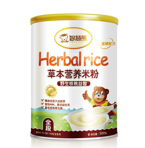 智慧熊野生核桃益智草本營養(yǎng)米粉全段聽裝